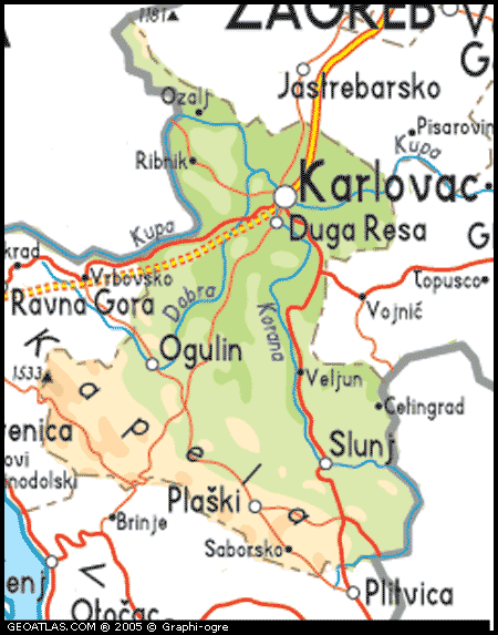 karta karlovac Map of Karlovac County Map, Karlovac, Croatia Maps karta karlovac